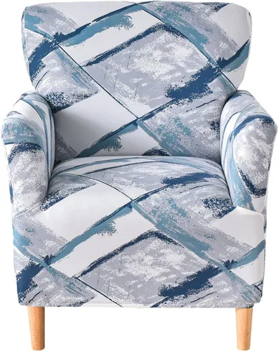Miniatura 29 de CRFATOP - Funda elástica para sillón de mediados de siglo moderno de 1 pieza, fundas de silla de acento de jacquard con brazos, fundas de silla