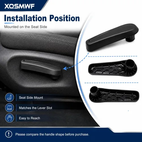 Miniatura 7 de XQSMWF Manija de palanca reclinable para asiento delantero 5C6-881-236 compatible con VW Beetle & Beetle Convertible 2012-2018 para Jetta Sedan Negro
