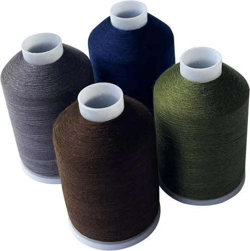 Miniatura 12 de Juego de hilos de coser, 4 colores (azul marino), 40s/2, 100% poliéster, 4000 yardas (serie azul)