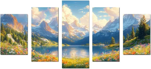 EQOBKYE Scenery Picture Print Artwork Decoration, Vintage Canvas Wall Art Prints Nature Landscape Botanical Painting Poster Decor -