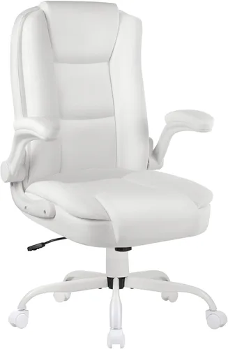 Miniatura 11 de OFIKA Silla de escritorio de oficina de cuero, silla de oficina ergonómica con soporte lumbar, silla de computadora, silla ejecutiva de cuero