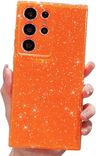 Miniatura 84 de MINSCOSE Compatible con Samsung Galaxy S22 Plus Case, Bonito Color Neón Brillante, con Purpurina Brillante Delgada Resistente a Golpes de Silicona