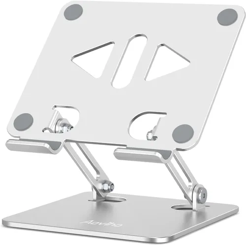 Miniatura 8 de Aoviho - Soporte para tableta portátil para escritorio, soporte de escritorio ajustable para tableta, soporte de aluminio plegable para iPad Pro