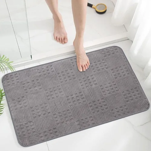 Miniatura 11 de Tapetes de baño de 30 x 20 pulgadas, antideslizantes, absorbentes, de secado rápido, lavables a máquina, con respaldo de goma, alfombra suave