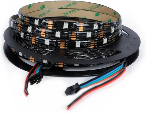 Miniatura 10 de WS2812B - Tira de LED de 12 V WS2815 (WS2812B actualizado) con luz direccionable individualmente, tira de LED programable con conectores JST-SM de 4