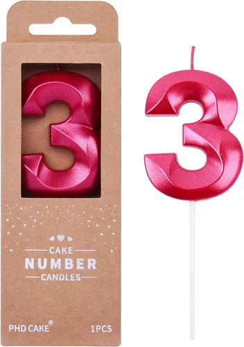 Miniatura 47 de PHD CAKE Velas de cumpleaños de 2 números de 7 cm de oro con diamantes, velas de número dorado, velas de número para pastel, celebración de fiesta