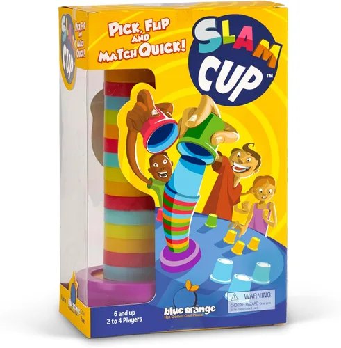 Copa Slam, Speed and Color Matching Cups Kids and Family Game by blue orange Games para 2 a 4 jugadores. Recomendado para niños de 6 años en adelante