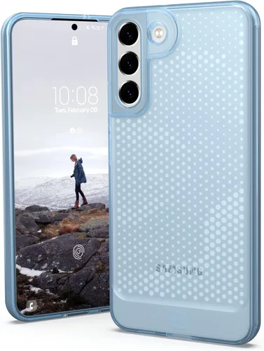 URBAN ARMOR GEAR [U] por UAG - Funda protectora para Samsung Galaxy S22 Plus, color azul cerúleo, delgada, ligera, elegante, transparente,