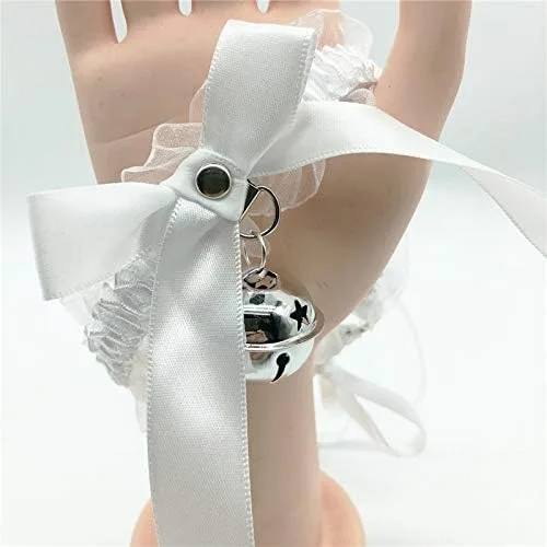 Miniatura 8 de Pingyongchang - Gargantilla de encaje ajustable con campana, estilo gótico, collar para mujeres y niñas, extraíble para cosplay