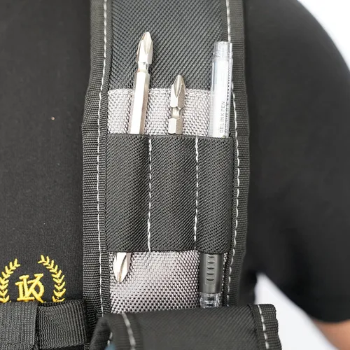 Miniatura 7 de MELOTOUGH Tirantes de cinturón de herramientas, tirantes de trabajo de construcción para hombres, soporte desmontable para teléfono, cómodo cojín