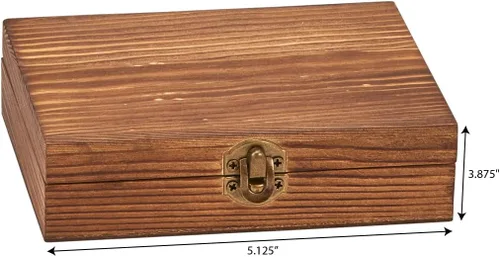 Miniatura 2 de Creative Gifts International Juego de piedras de whisky y pinzas en caja de recuerdos, bolsa para el polvo incluida para un almacenamiento seguro, 9