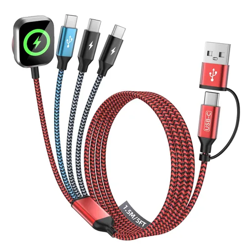 Miniatura 26 de Cruise Essentials - Cable de carga múltiple 3 en 2 para iPhone Watch Charger/iPhone 17/IP, iWatch Charger, Travel Camping Essentials compatible