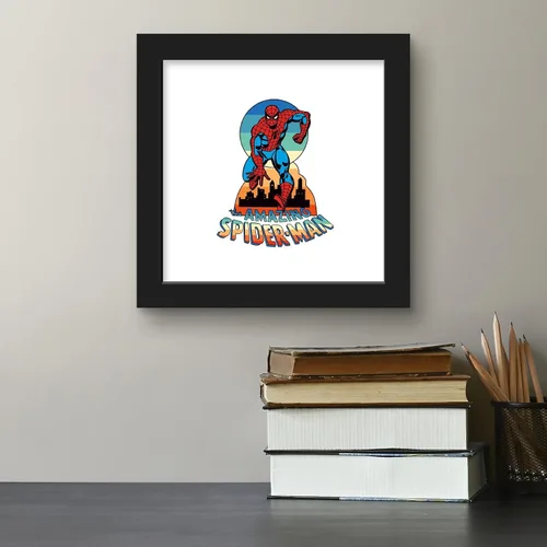 Miniatura 5 de Trends International Gallery Pops Marvel Spider-Man - Arte de pared retro con foco corriendo la ciudad, 12 x 12 pulgadas, arte de pared de Gallery