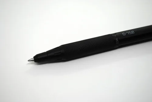 Miniatura 3 de Zebra Pen G-750 - Bolígrafo retráctil de gel, 2 unidades, tinta negra, punta media de 0.028 pulgadas, barril de latón negro, empuñadura texturizada