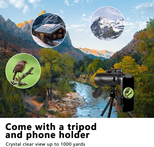 Miniatura 4 de Monocular-Telescopio 80x100 Monoculares de alta potencia de alta definición para adultos de alta potencia con adaptador de teléfono inteligente
