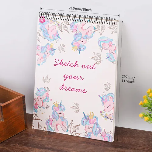 Miniatura 2 de Cuaderno de bocetos para niños, cuaderno de bocetos Unicron para niñas y artistas para dibujar y dibujar o garabatear, 8.5 x 11 pulgadas, papel