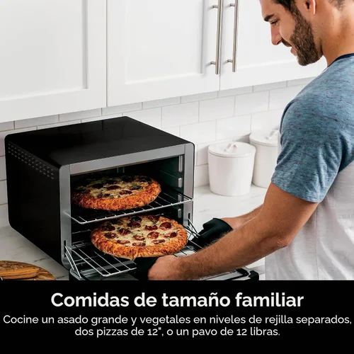 Miniatura 3 de Ninja DT202BK Foodi 8 en 1 XL Pro Air Fry Oven, horno de convección de encimera grande y tostador digital, 1800 vatios, negro, 12 pulgadas