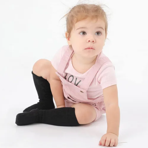 Miniatura 18 de Mini angel Calcetines altos hasta la rodilla para bebé, calcetines largos de punto trenzado, calcetines de algodón sin costuras, para recién 5 pares