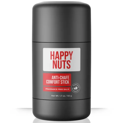HAPPY NUTS Barra de confort antirozaduras para hombres: la mejor defensa de la fricción y prevención de rozaduras para estilos de vida activos,