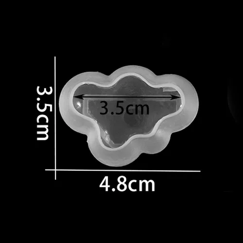 Miniatura 2 de Molde de silicona de fundición de resina en forma de nube 3D, molde para velas de jabón, para bricolaje, resina epoxi, manualidades, decoraciones