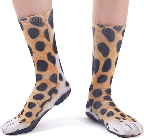 Regalos de San Valentín para él, ella, hombres y mujeres, divertidos calcetines con patas de animales, calcetines novedosos en 3D locos con patas de