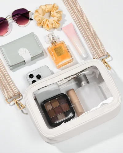 Miniatura 3 de BS-VOG Bolsa transparente para eventos de estadio, bolso transparente para mujeres, bolso cruzado aprobado por estadios para fanáticos de conciertos