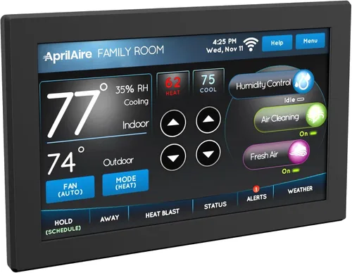 Miniatura 14 de AprilAire 8910W Termostato programable Wi-Fi de pantalla táctil con control IAQ; compatible con Amazon Alexa y Google Assistant