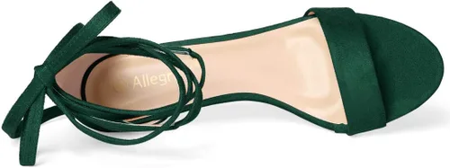 Miniatura 4 de Allegra K Sandalias con cordones de tacón de gatito para mujer