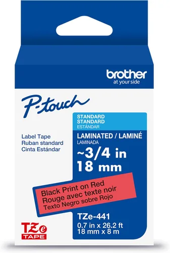 Miniatura 19 de Brother Cinta de etiquetas P-Touch TZe negra con impresión en azul (TZe541), laminada, 3/4 pulgadas x 26.2 pies (0.709 in x 26.2 ft)