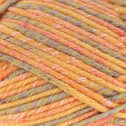 Miniatura 2 de JubileeYarn Chunky Melody - Hilo para tejer 100g/madeja, mezcla de lana gruesa, color maíz naranja - 2 madejas 15 Maíz Naranja