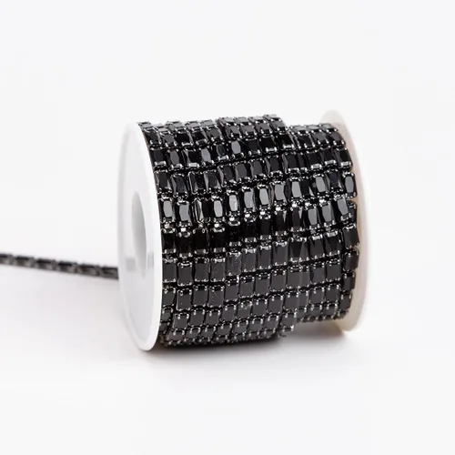Miniatura 31 de KAOYOO 10 yardas de diamantes de imitación de circón de 0.079 pulgadas para manualidades de costura, decoración de bricolaje