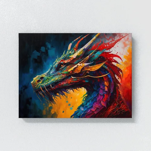 Miniatura 4 de Sense Canvas Dragon Creative 9 - Lienzo decorativo para pared, diseño de dragón para pared, póster grande para el hogar, 40 x 30 pulgadas, 0.75