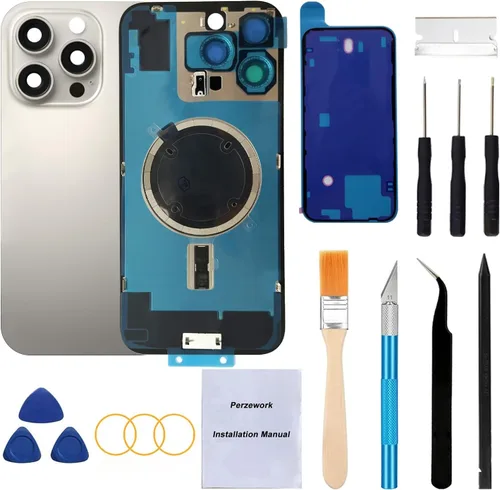 Miniatura 15 de Reemplazo de cristal trasero OEM para iPhone Xs de 5.8 pulgadas con kit de herramientas de reparación y adhesivo preinstalado (Oro)