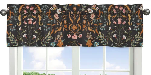 Miniatura 9 de Sweet Jojo Designs Cenefa de ventana de jardín floral bohemio para niña de flores, tratamiento de cortina para habitación de bebé, habitación