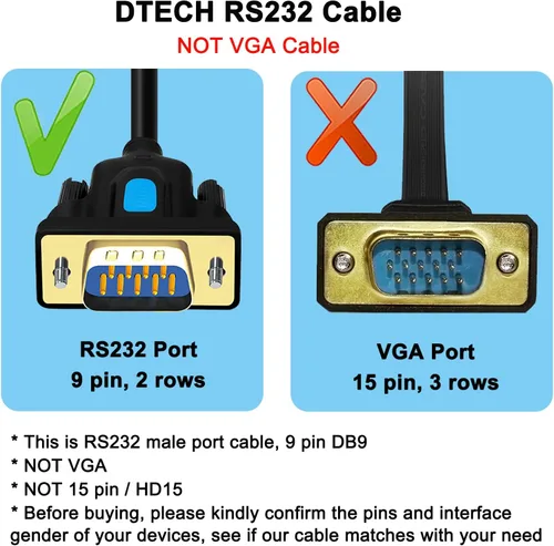 Miniatura 6 de DTECH Adaptador USB a serie DB9 RS232 Cable Prolífico Chip PL2303 DB-9 Cable macho de 3 pies compatible con Windows 11 10 8 7 Mac Linux
