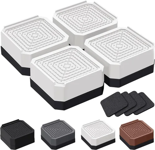 Miniatura 17 de ANNKUT Elevadores de cama y elevadores de muebles, bloques de elevación ajustables resistentes para sofás, escritorios y sillas, elevan 1.5