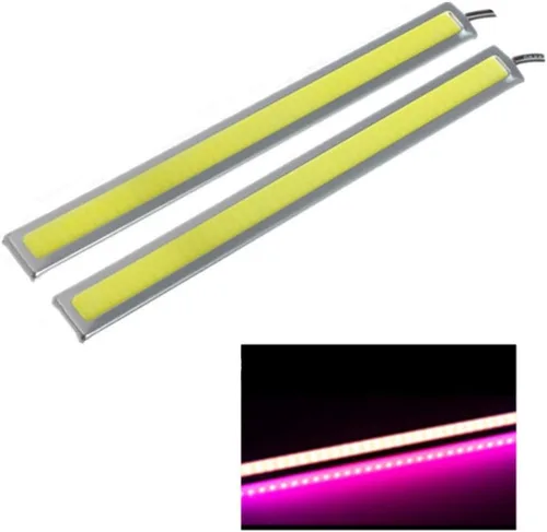 BININBOX Luces LED COB superbrillantes de 6 W para coche de 12 V para conducción de niebla DRL luz diurna lámpara impermeable delgado paquete de 2