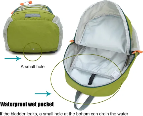 Miniatura 6 de IVYGREEN Mochila de senderismo para niños pequeños para niños o niñas, mochila pequeña para campamento o viajes (verde militar, S)