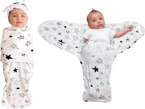 Miniatura 12 de Norani Baby Snugababe Swaddle Pod para recién nacidos – Inserciones seguras de brazo que evitan escape, cierre fácil para cambios de pañales
