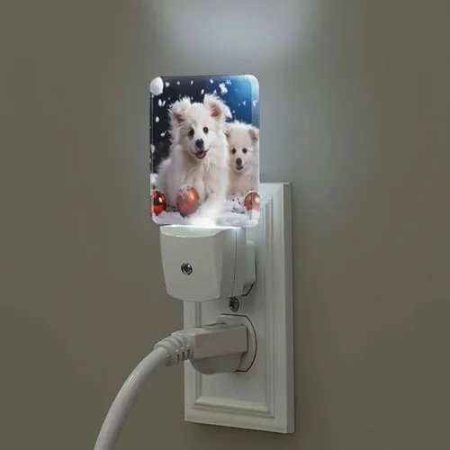 Miniatura 11 de Paquete de 2 luces LED de noche enchufables con preguntas matemáticas, luces nocturnas enchufables a la pared, lámpara de noche moderna con sensor