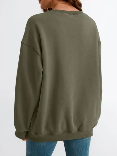 Miniatura 29 de EFAN Sudaderas de gran tamaño con cuello redondo Y2K para mujer, sudaderas con capucha para otoño, moda 2025, ropa para adolescentes y niñas, lindo