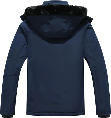 Miniatura 2 de MOERDENG - Chaqueta de esquí para mujer, resistente al agua, abrigo de invierno para nieve, cortavientos de montaña, con capucha