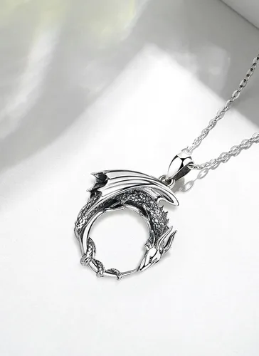 Miniatura 4 de CELESTIA Collares vikingos de plata de ley 925 para hombres y mujeres, martillo de Thorslobo vikingorunas vikingasYggdrasil