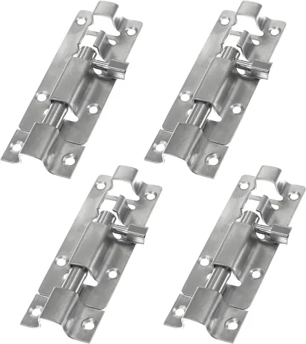 Miniatura 10 de 6 cerraduras de seguridad para puerta, 3 pulgadas/2.953 in, acero grueso sólido resistente, perno de barril de puerta, cerradura de puerta, más