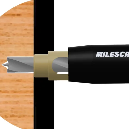 Miniatura 2 de Milescraft 2312 5mm ShelfPinBit - Para perforar agujeros de clavija de estante