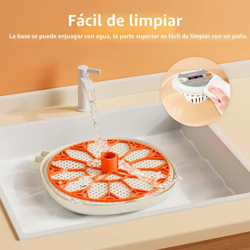 Miniatura 7 de Incubadora de huevos con control de temperatura y humedad, girador automático de huevos, ovoscopio, recarga de botella de agua externa, ventilación