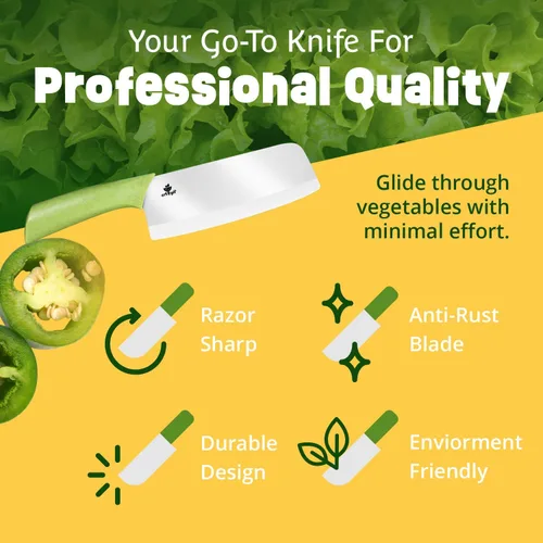 Miniatura 4 de Cuchillo de cerámica duradero para cortar verduras y frutas, cuchillo de chef de cerámica profesional y no reactivo de 6 pulgadas para corte limpio