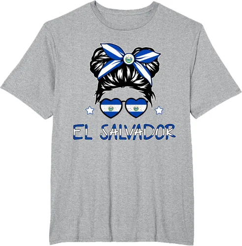 Miniatura 31 de Camiseta de El Salvador para Niñas Bandera Patrimonio Hispano Salvadoreño