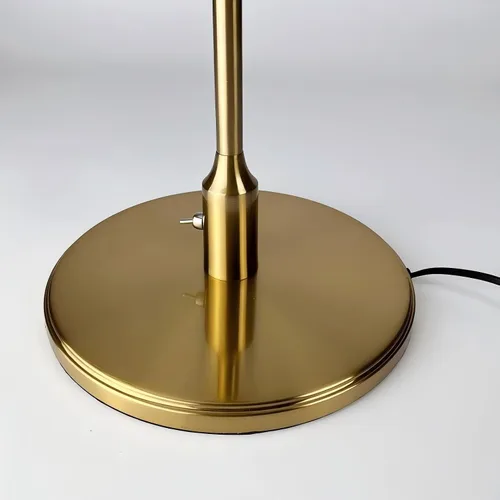 Miniatura 6 de Lámpara de mesa moderna de metal y vidrio, lámpara de mesa decorativa, lámpara de mesa para sala de estar, dormitorio, sala de estudio, 12.6 x 16.5
