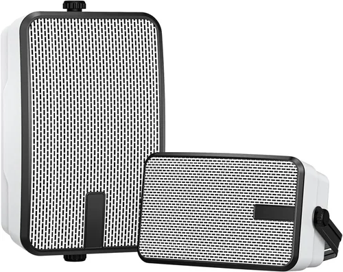 Altavoces Bluetooth para exteriores de 400 W para garaje, patio, porche, cenador, soffit, sala de entretenimiento. Altavoz de montaje en pared,